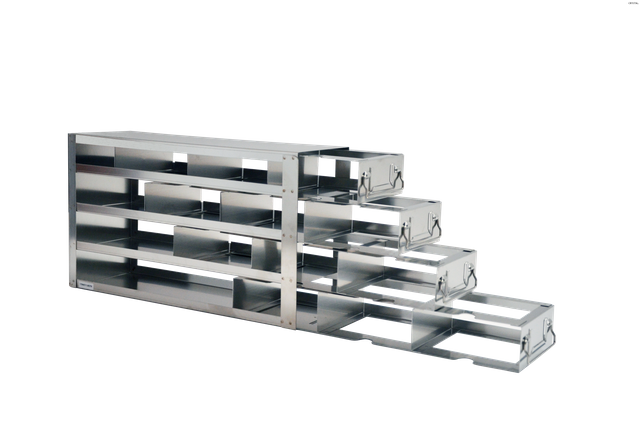 Upright Freezer Drawer Racks for 133x133x50mm Cryoboxes 