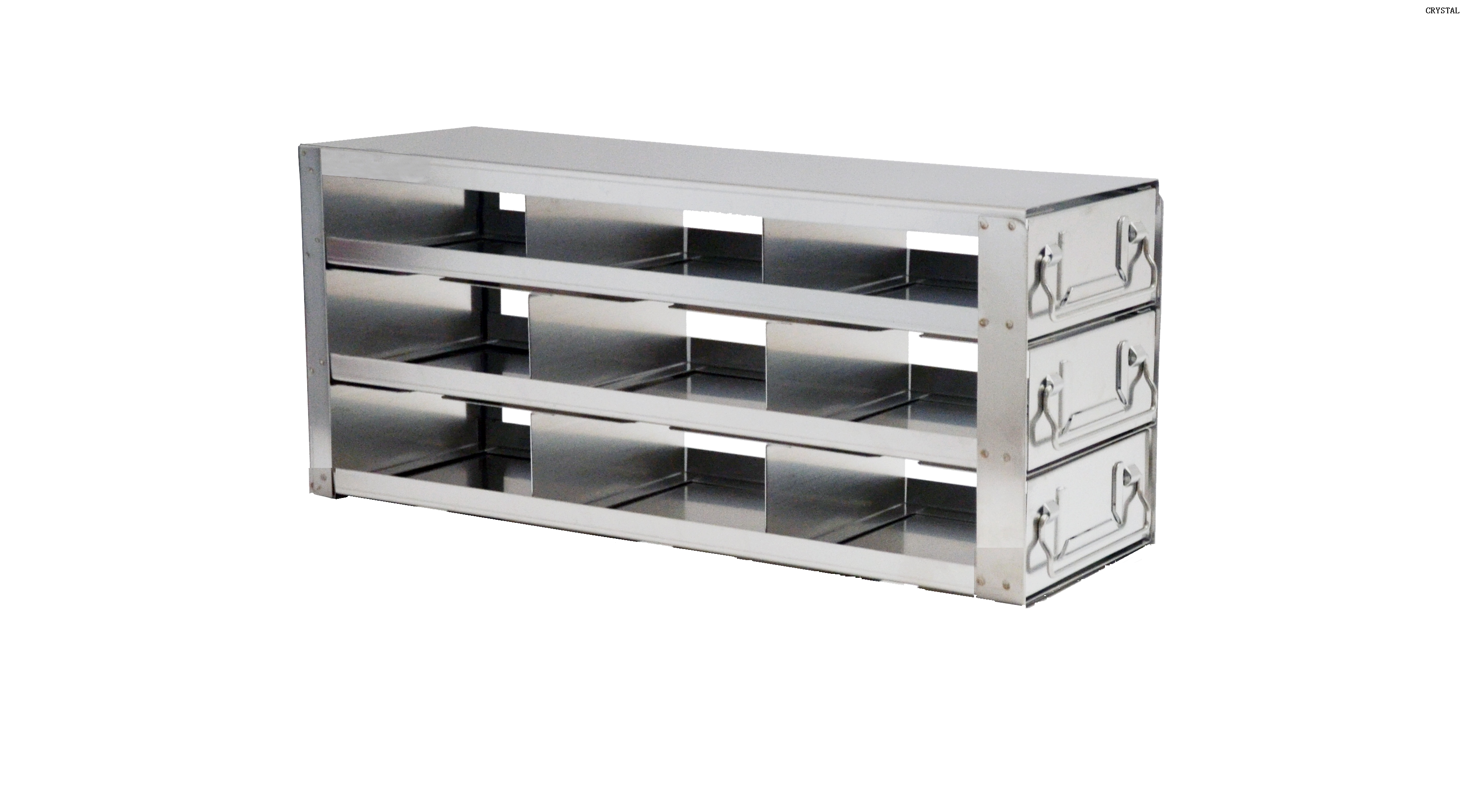 Upright Freezer Drawer Racks for 133x133x50mm Cryoboxes 
